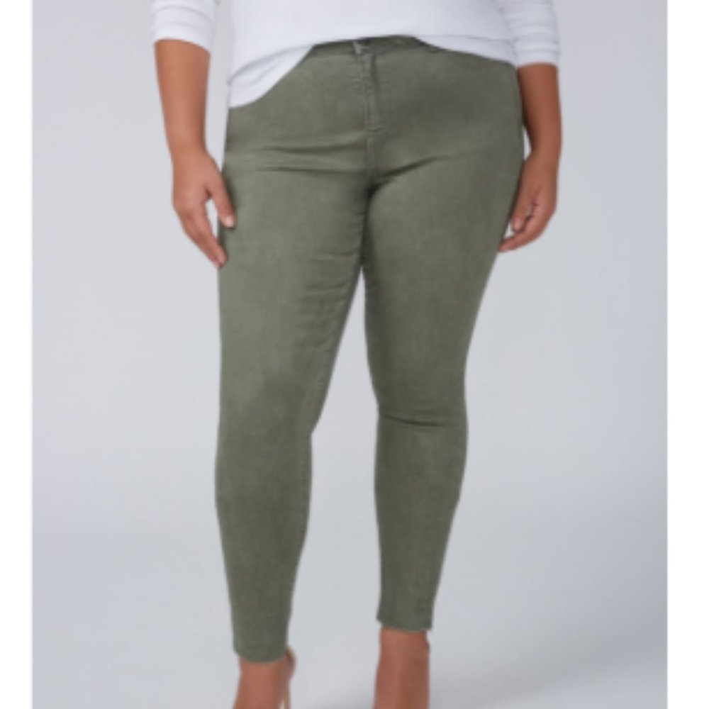 Green ankle length jeans